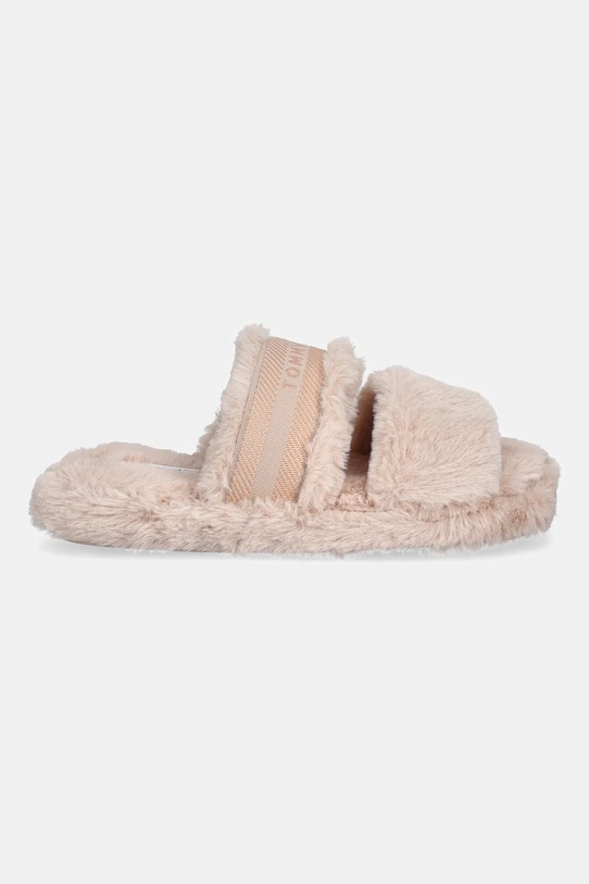 Tommy Hilfiger kapcie HILFIGER FUR SLIPPER FW0FW08854 pomarańczowy AW25