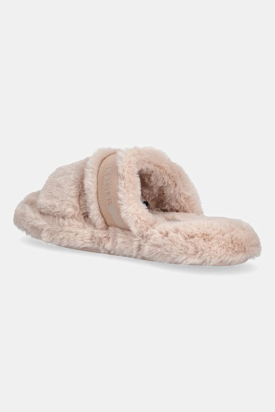 Obuwie Tommy Hilfiger kapcie HILFIGER FUR SLIPPER FW0FW08854 pomarańczowy