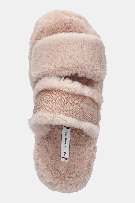 Tommy Hilfiger kapcie HILFIGER FUR SLIPPER pomarańczowy FW0FW08854