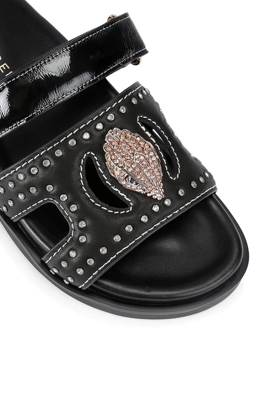 Obuwie Kurt Geiger London klapki skórzane Eagle Stud Cut Out Sdl 4734209139.BLKOTHER czarny