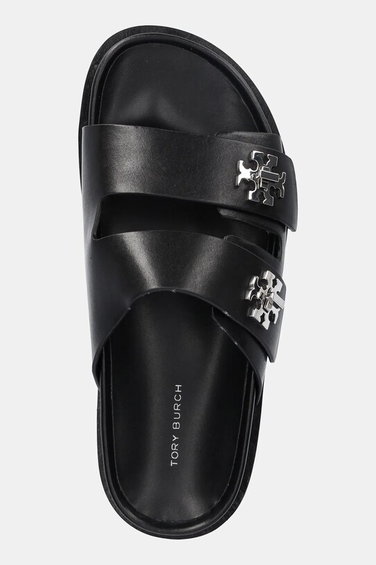 Tory Burch klapki skórzane T Lock Sport Slide czarny 175640.006