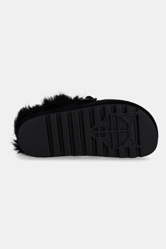 Naked Wolfe pantofole in camoscio Harlow Harlow.Black nero