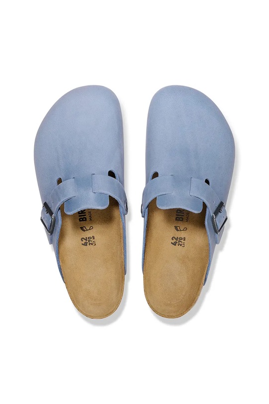 Birkenstock klapki zamszowe Boston niebieski 1028239