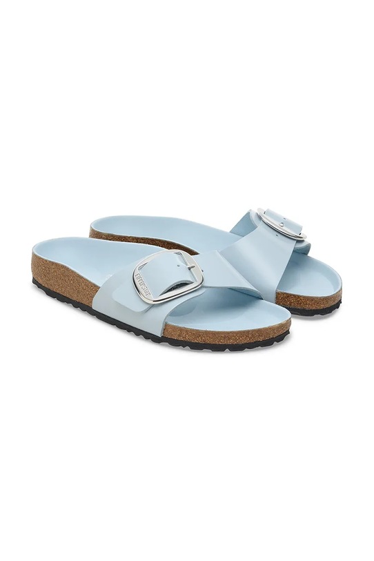 Obuwie Birkenstock klapki skórzane Madrid Big Buckle 1030363 niebieski