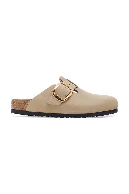 Kožené pantofle Birkenstock Boston Big Buckle přírodní kůže béžová 1030425