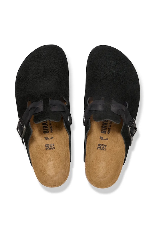 Încălțăminte Birkenstock papuci din piele Boston Braided 1030497 negru