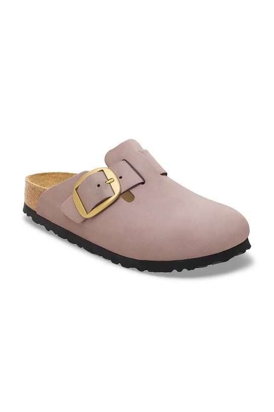 Birkenstock klapki nubukowe Madrid Big Buckle 1030544 fioletowy AW25