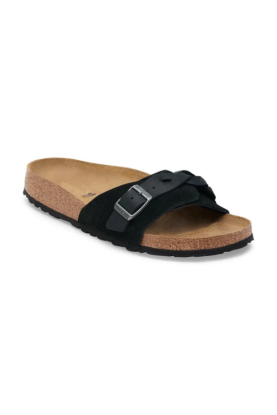 Birkenstock papuci din piele Oita Braided 1030549 negru AW25