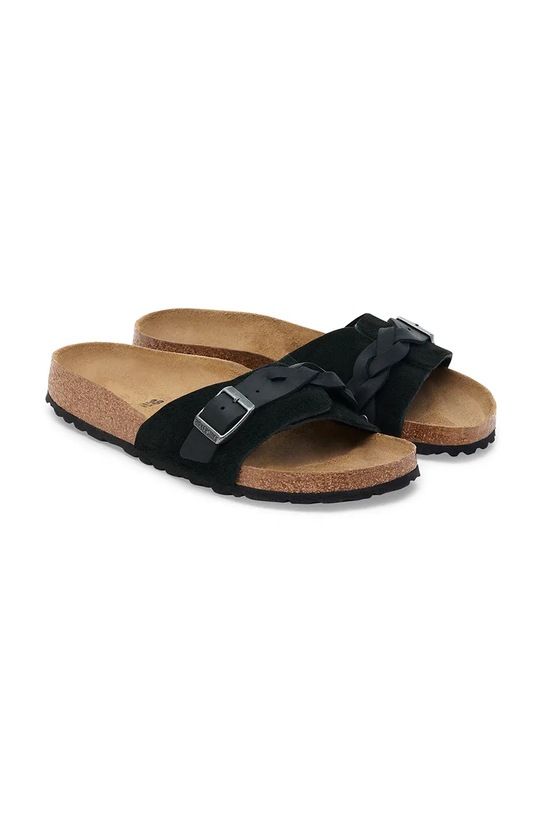 Boty Semišové pantofle Birkenstock Oita Braided 1030549 černá