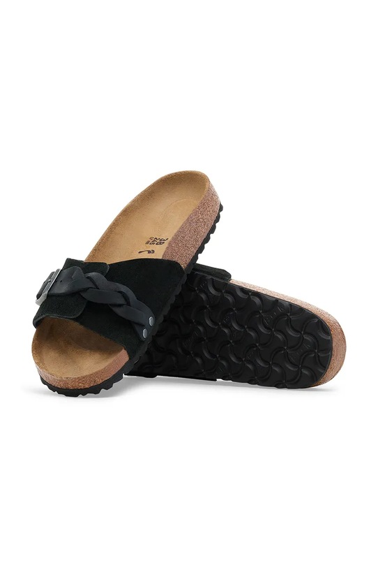Semišové pantofle Birkenstock Oita Braided 1030549 černá