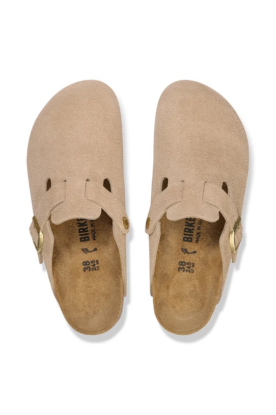 Obuwie Birkenstock klapki zamszowe Boston 1030855 beżowy