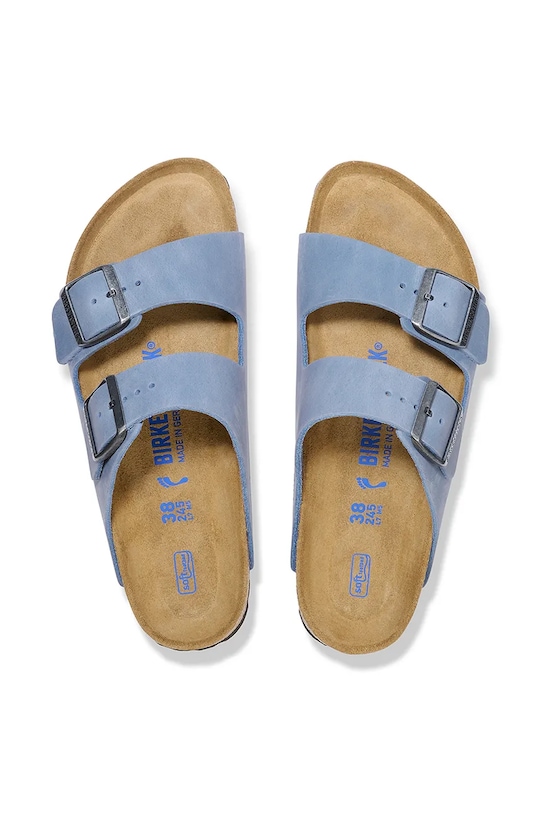 Obuwie Birkenstock klapki skórzane Arizona 1030864 niebieski