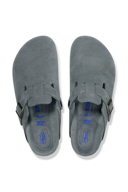 Încălțăminte Birkenstock papuci din piele Boston 1030874 gri
