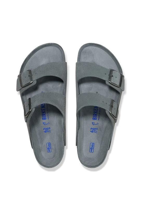 Semišové šľapky Birkenstock Arizona sivá 1030912