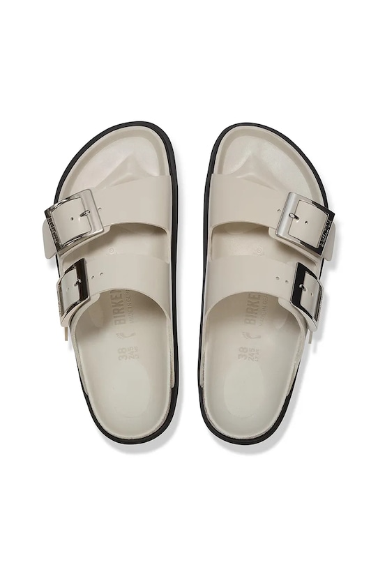Birkenstock slapi de piele Arizona Droplet Buckle bej 1030326