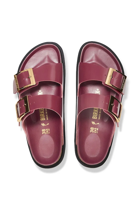 Kožené pantofle Birkenstock Arizona Droplet Buckle červená 1030367