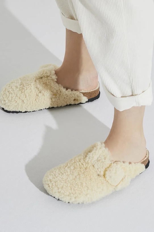 Birkenstock papuci de casă Boston Big Buckle Teddy 1025664