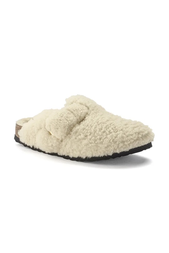 Birkenstock papuci de casă Boston Big Buckle Teddy 1025664 bej AW25