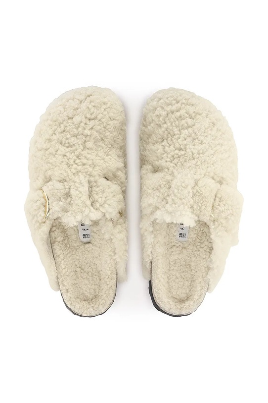 Birkenstock papuci de casă Boston Big Buckle Teddy 1025664 bej
