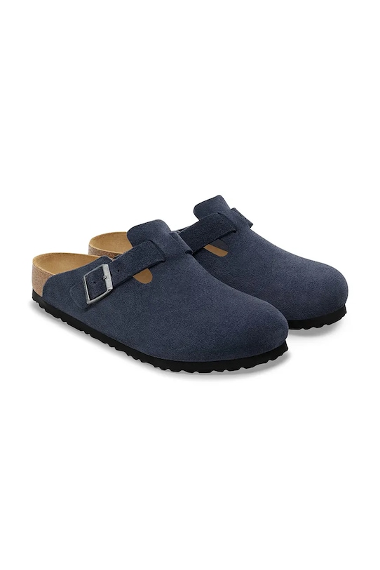Shoes Birkenstock suede sliders Boston 1030902 navy