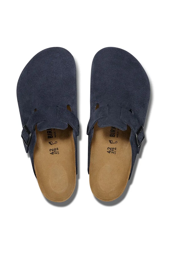 Birkenstock klapki zamszowe Boston granatowy 1030902