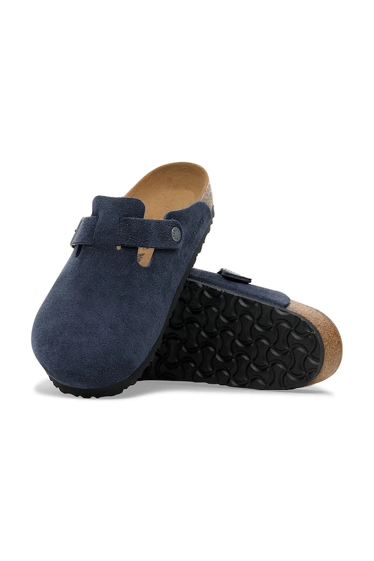 Birkenstock suede sliders Boston 1030902 navy