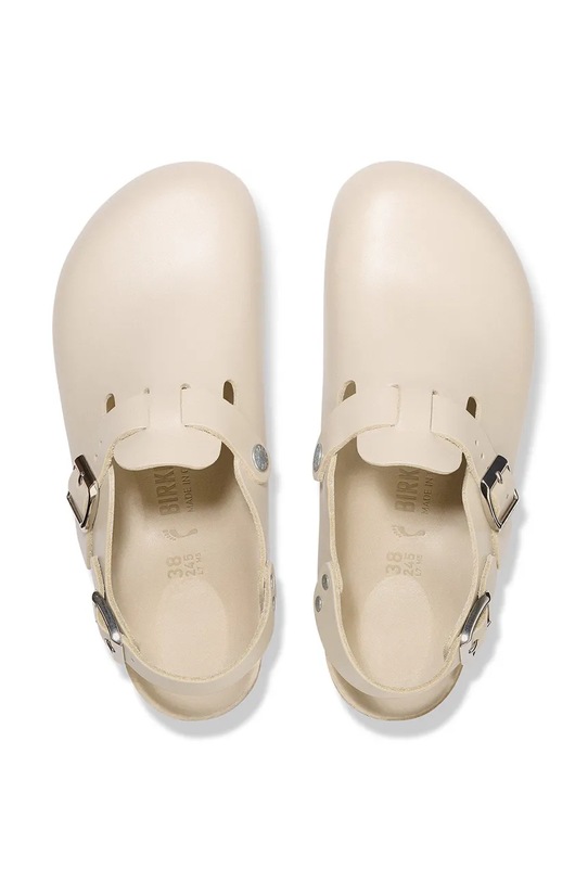 Birkenstock klapki skórzane Tokio HEX 1030882 beżowy