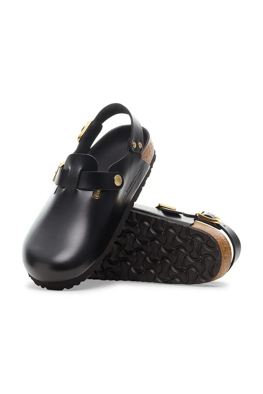 Birkenstock klapki skórzane Tokio HEX 1030819 czarny