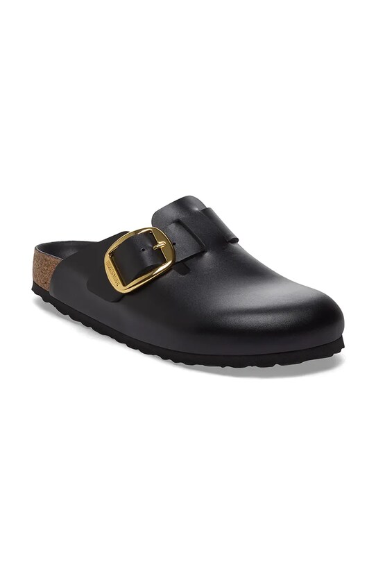 Birkenstock klapki skórzane Boston HEX 1030904 czarny AW25