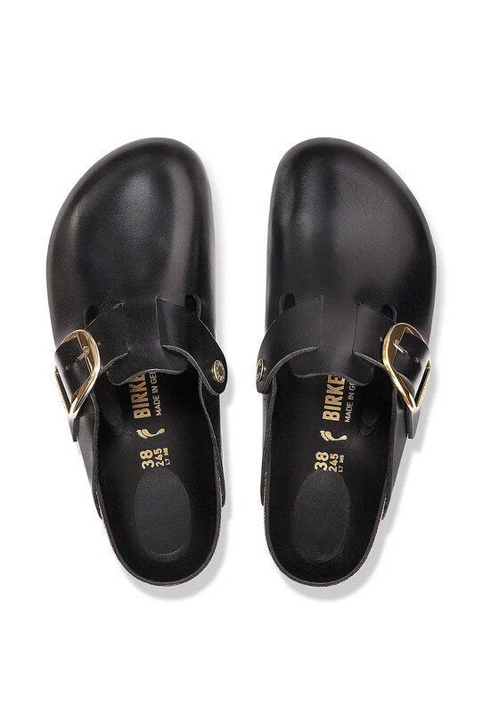 Obuwie Birkenstock klapki skórzane Boston HEX 1030904 czarny