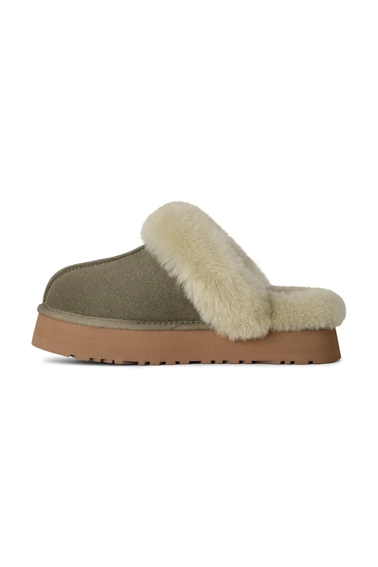 UGG kapcie zamszowe Disquette zielony 1122550.MRNM