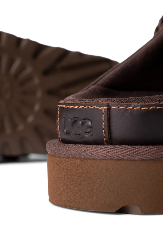 UGG klapki skórzane Goldenstar Clog Lthr Regen brązowy 1167536.IWD