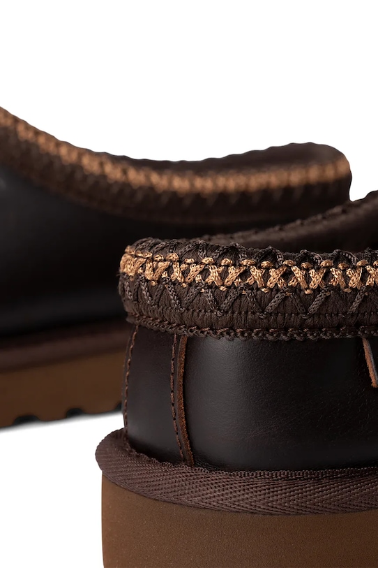 UGG kapcie skórzane Tasman Lthr Regen 1170292.IWD brązowy