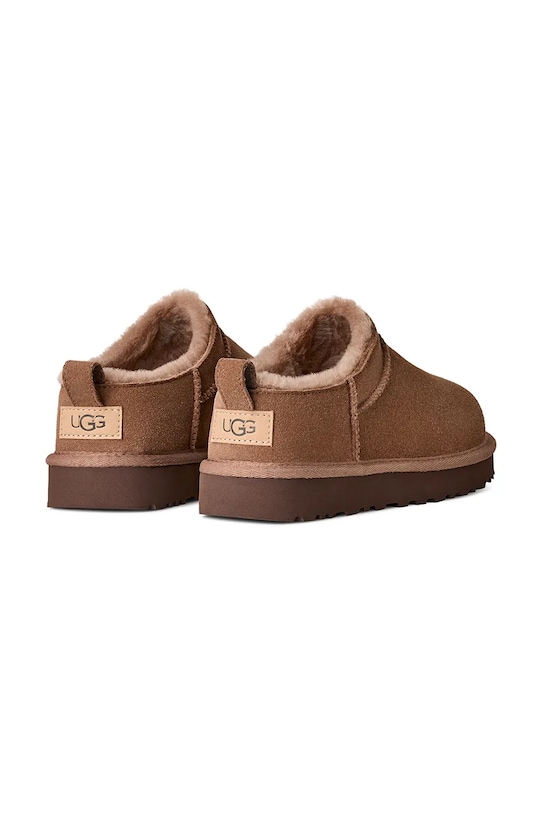 Obuwie UGG kapcie zamszowe Classic Micro 1173891.RYK brązowy