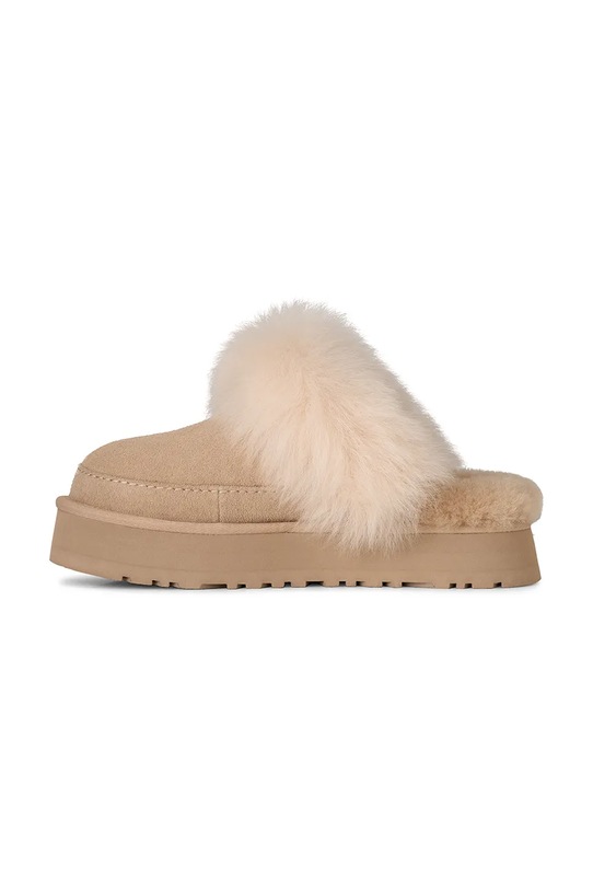 UGG kapcie zamszowe Disquette Chalet beżowy 1173930.SNDCS