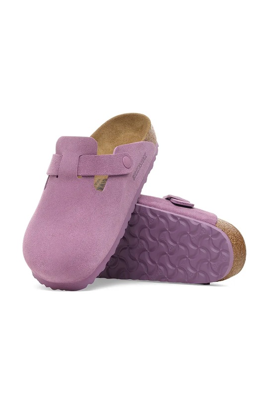 Semišové pantofle Birkenstock Boston 1030681.Muave růžová