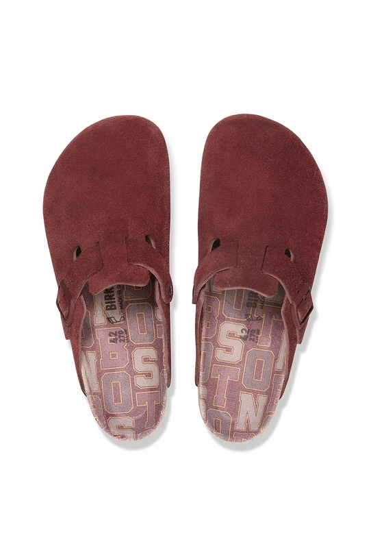 Obuwie Birkenstock klapki zamszowe Boston Varsity 1030730.Zinfandel czerwony