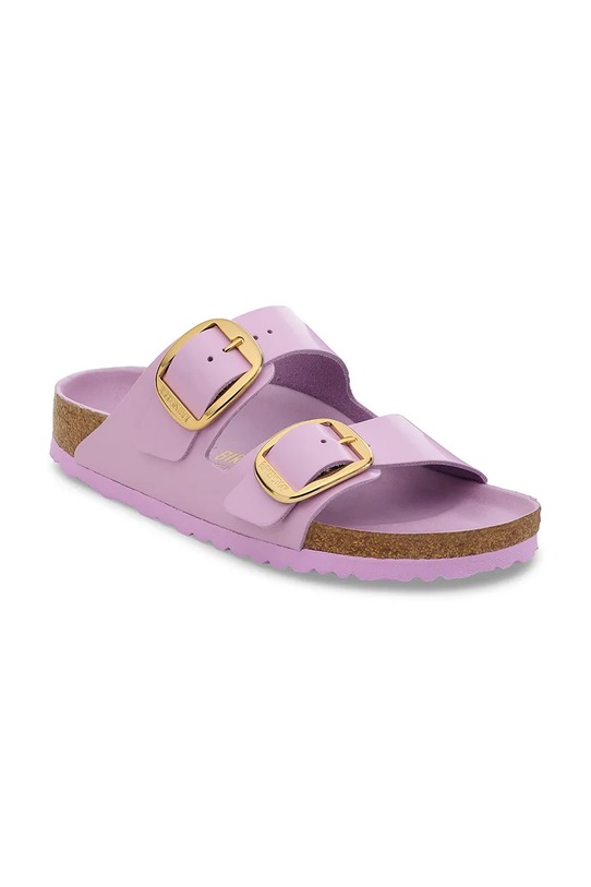 Birkenstock klapki skórzane Arizona Big Buckle 1030328 fioletowy AW25