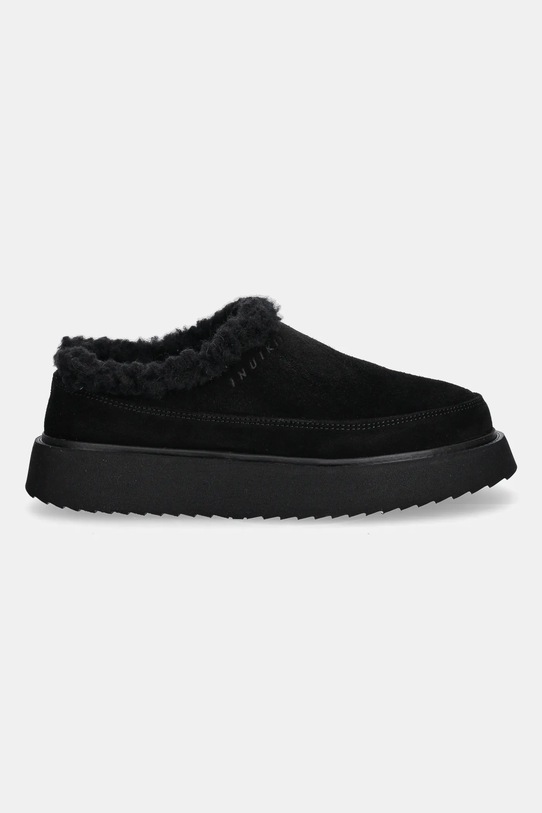 Παντόφλες σουέτ Inuikii Classic Micro 1014.026.0021.000 μαύρο AW25