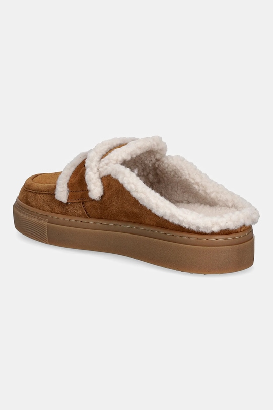 Scarpe Inuikii pantofole in camoscio Mule Wool 1004.017.0011.150 marrone