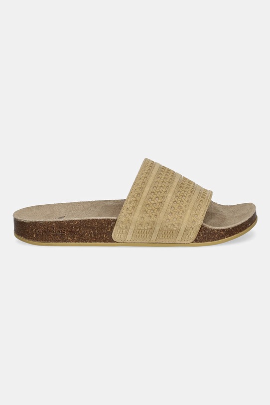 adidas Originals klapki zamszowe Adilette Rs JR3594 zielony AW25