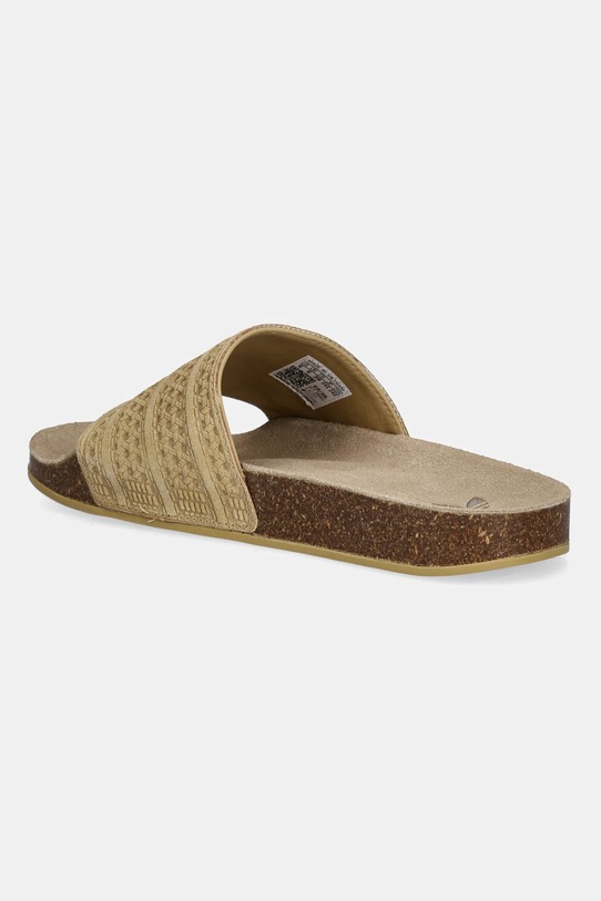 Obuwie adidas Originals klapki zamszowe Adilette Rs JR3594 zielony