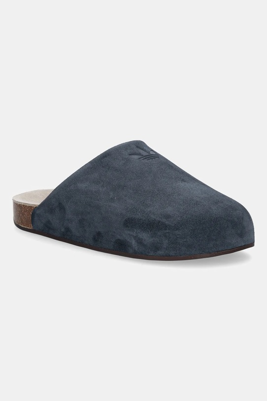 adidas Originals klapki zamszowe Adimule płaski niebieski JP8729