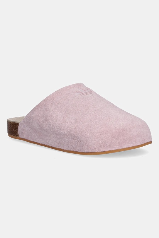 Παντόφλες σουέτ adidas Originals Adimule φλατ ροζ JP8731