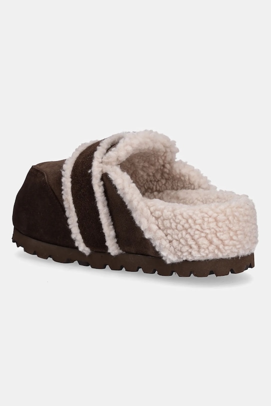 Încălțăminte Inuikii papuci din piele întoarsă Chunky Loafer 1011.005.0031.150 maro