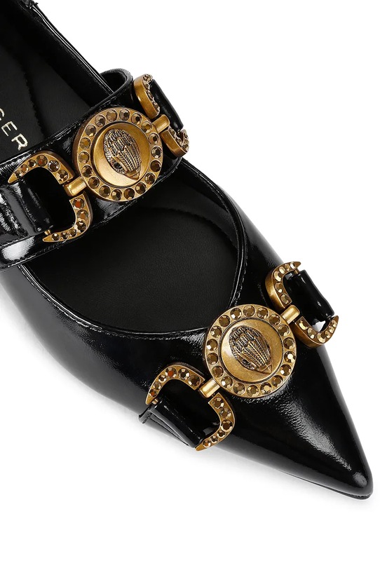 Obuwie Kurt Geiger London baleriny skórzane Mansion Point Slip On 4986600309 czarny