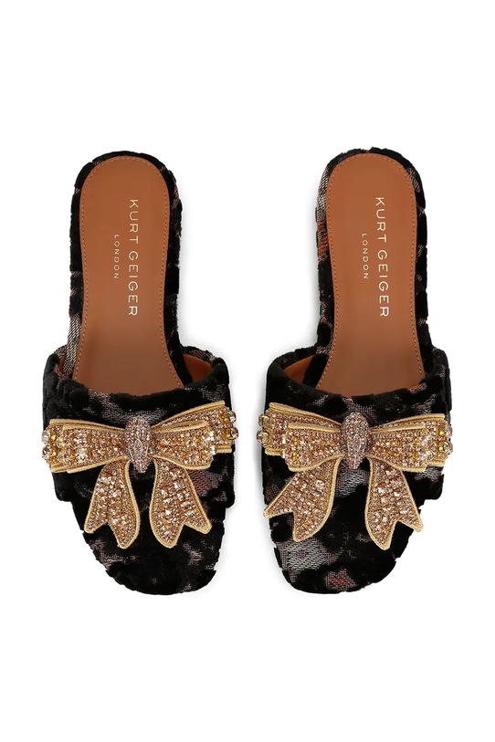 Kurt Geiger London klapki Kensington Bow Flat Sdl 655735689 czarny AW25