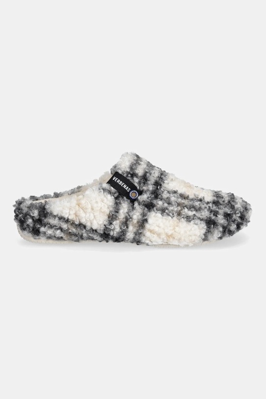Verbenas kapcie YORK PLAID BORREGO 5860500040.BLANCO beżowy AW25