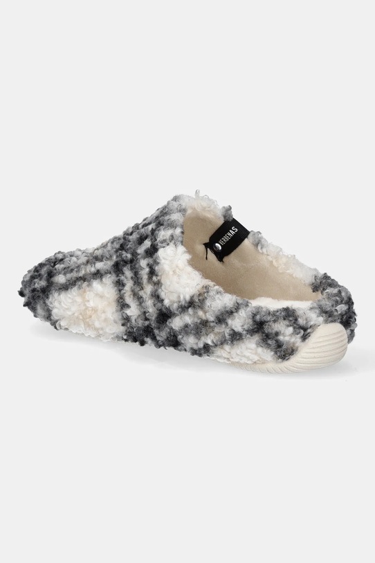 Obuwie Verbenas kapcie YORK PLAID BORREGO 5860500040.BLANCO beżowy