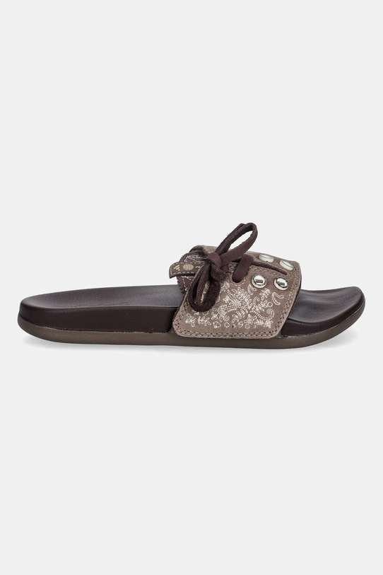 adidas klapki zamszowe Adilette Comfort JS4597 brązowy AW25